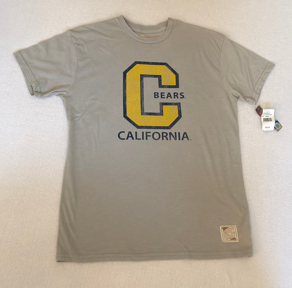 Cal Bears Graphic T Shirt Mens Medium Gray NWT California  Golden Bears